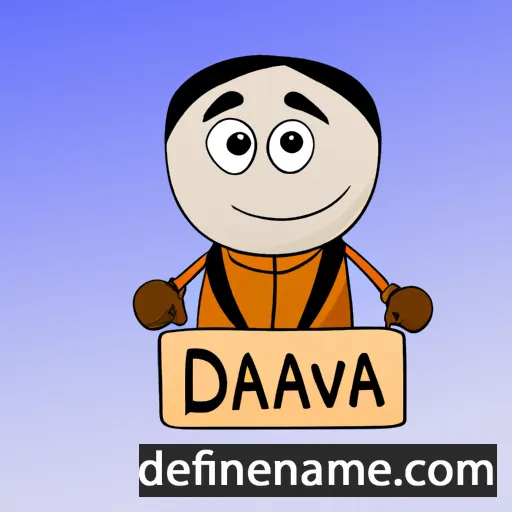 cartoon of the name Dávdna