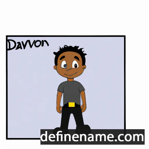 cartoon of the name Daveion