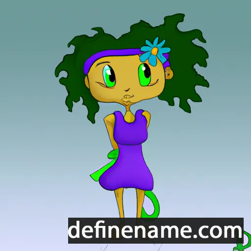 cartoon of the name Davia