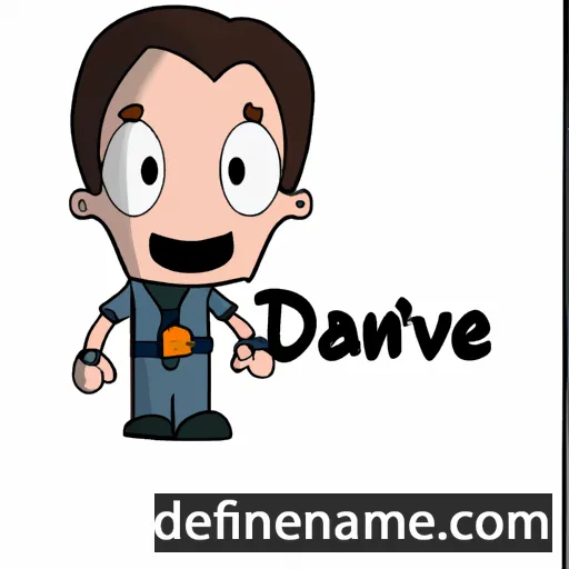 cartoon of the name Davien