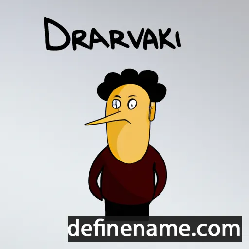 cartoon of the name Davranbek