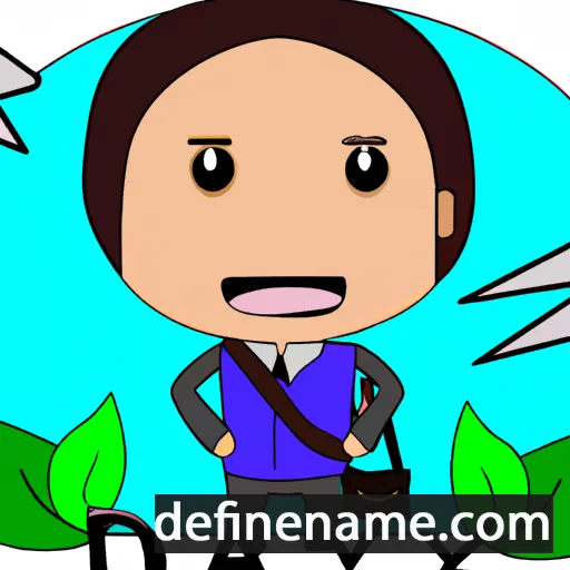 cartoon of the name Davyen