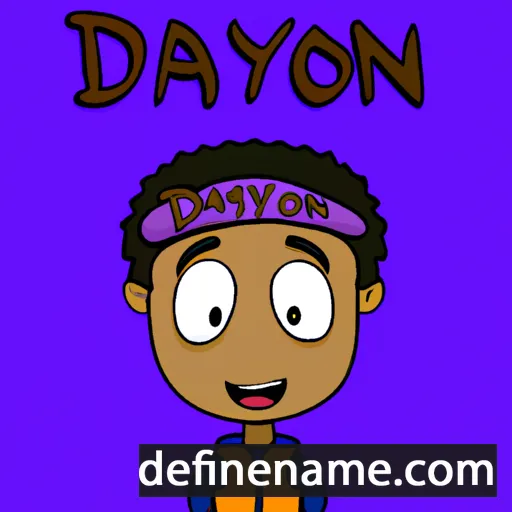 cartoon of the name Davyon