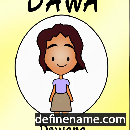 cartoon of the name Dawnia