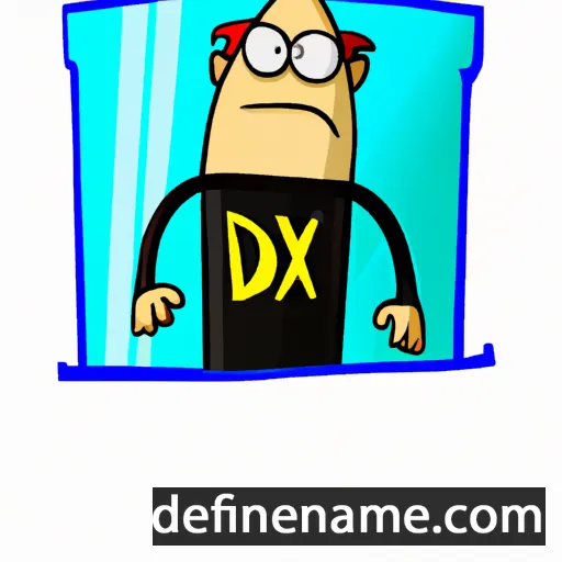 cartoon of the name Daxx