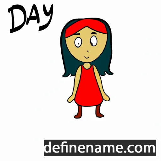 cartoon of the name Daya