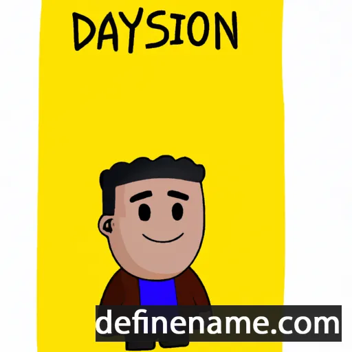 cartoon of the name Dayson