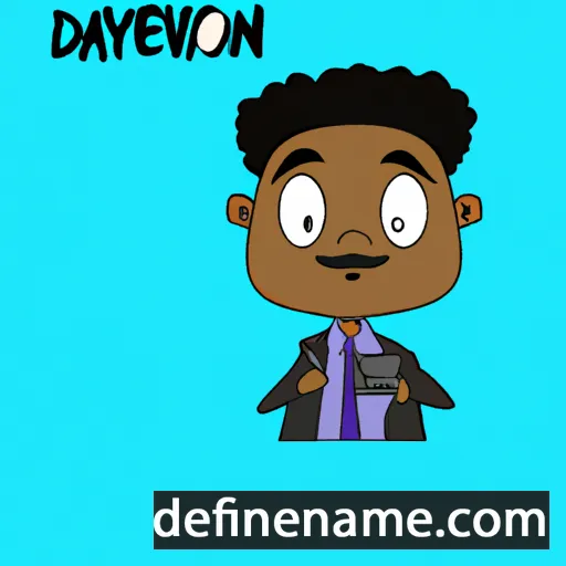 cartoon of the name Dayveon