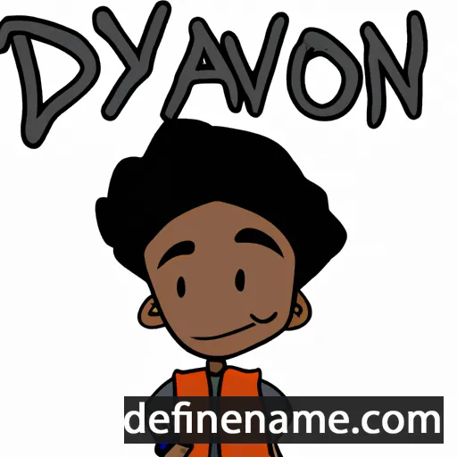 cartoon of the name Dayvion