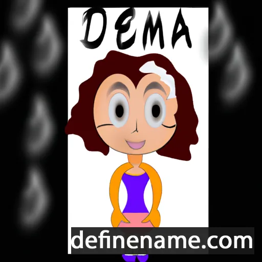 cartoon of the name Deama