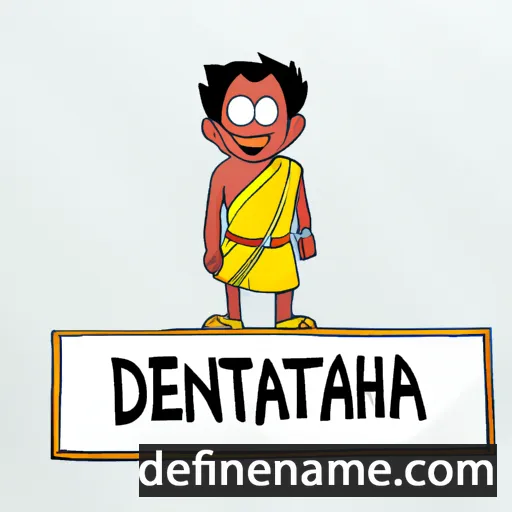 cartoon of the name Debendranath