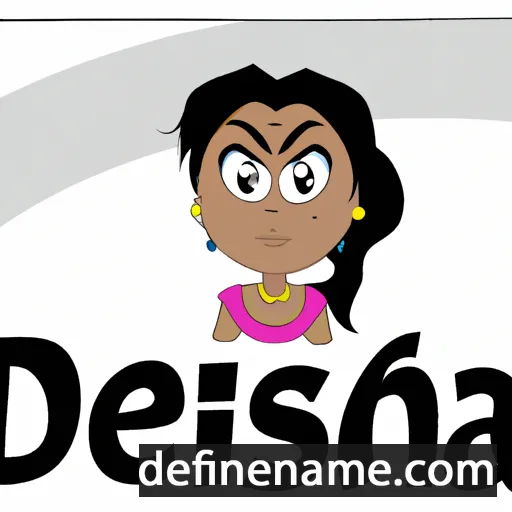 cartoon of the name Deesha