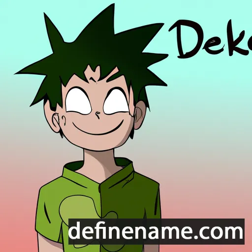 cartoon of the name Deku