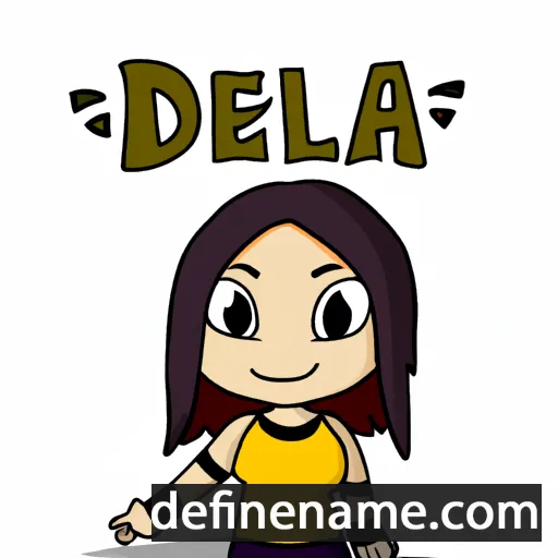 cartoon of the name Dela