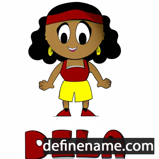 cartoon of the name Dela