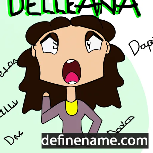 cartoon of the name Delaina