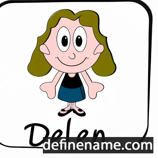 cartoon of the name Delfien