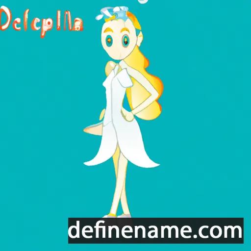 cartoon of the name Delfinia