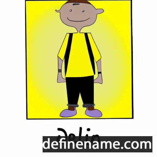 cartoon of the name Delin