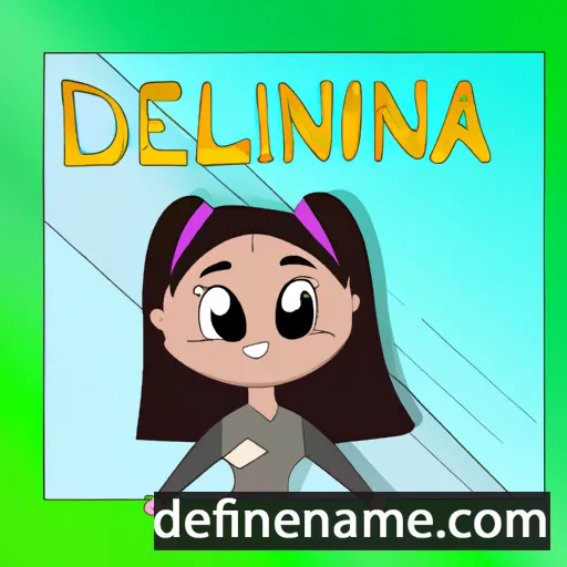 cartoon of the name Delina