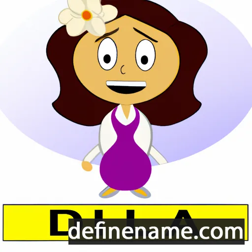 cartoon of the name Dellia