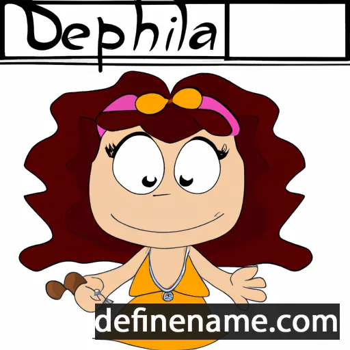 cartoon of the name Delpha