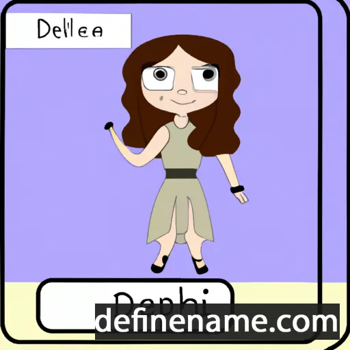 cartoon of the name Delphi