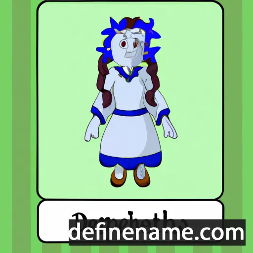 cartoon of the name Delphinium