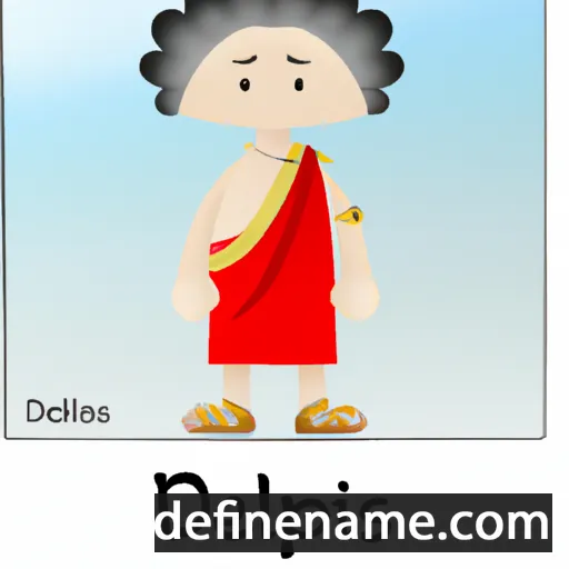 cartoon of the name Delphos