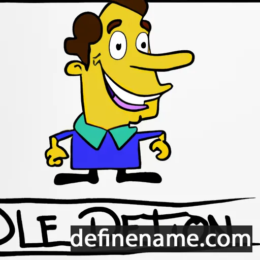 cartoon of the name Delton