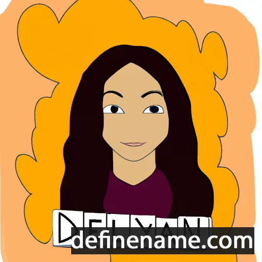 cartoon of the name Delyana