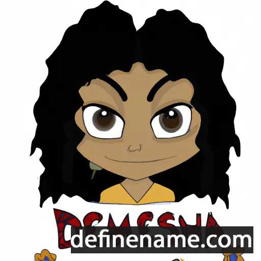 cartoon of the name Demeisha