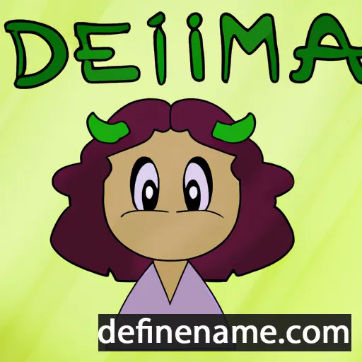 cartoon of the name Demia