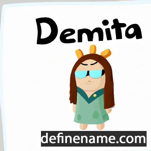 cartoon of the name Demitria