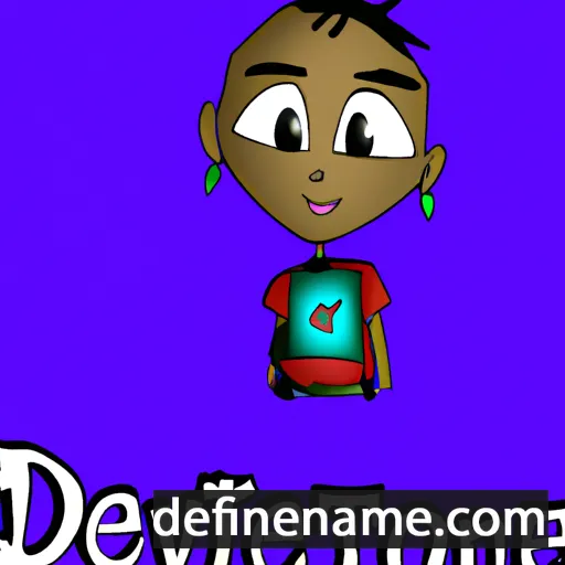 cartoon of the name De'vonte