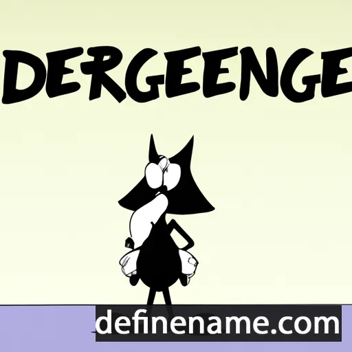 cartoon of the name Dérgréine