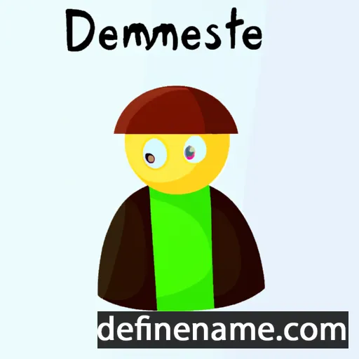 cartoon of the name Demostene