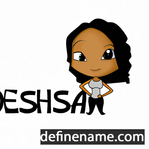 cartoon of the name Denesha