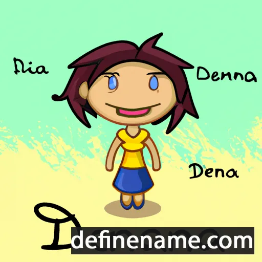 cartoon of the name Deniana