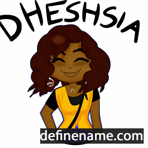 cartoon of the name Denisha