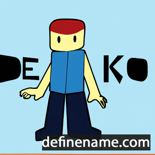 cartoon of the name Denko