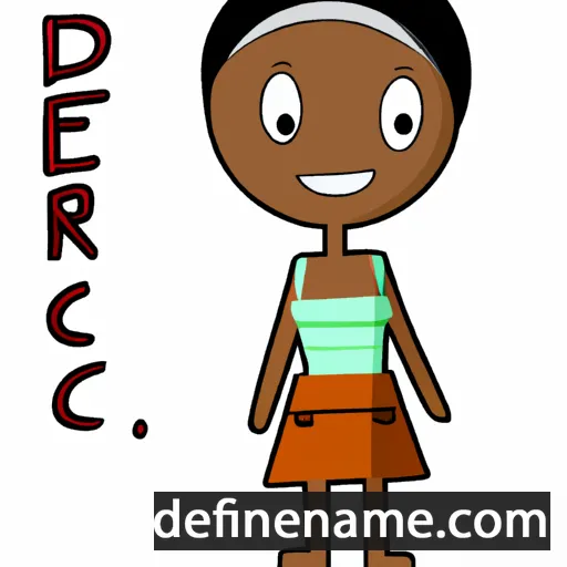 cartoon of the name Dericia