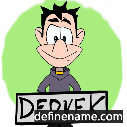 cartoon of the name Derrek