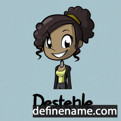 cartoon of the name Destanee