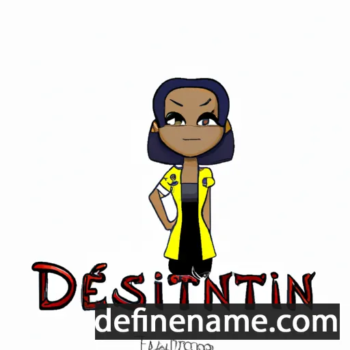 cartoon of the name Destini