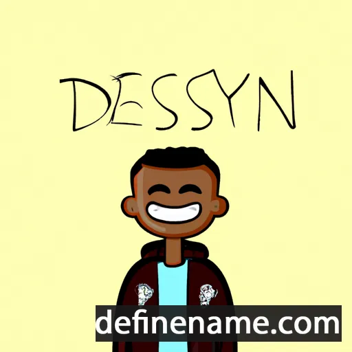 cartoon of the name Destyn