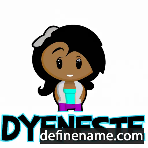 cartoon of the name Destyne