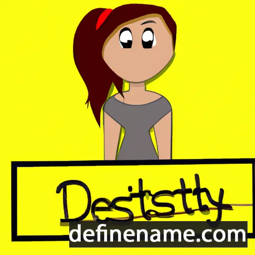 cartoon of the name Destynee