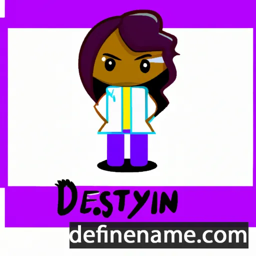 cartoon of the name Destyni