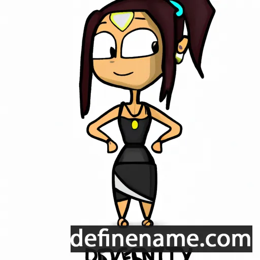 cartoon of the name Devenity